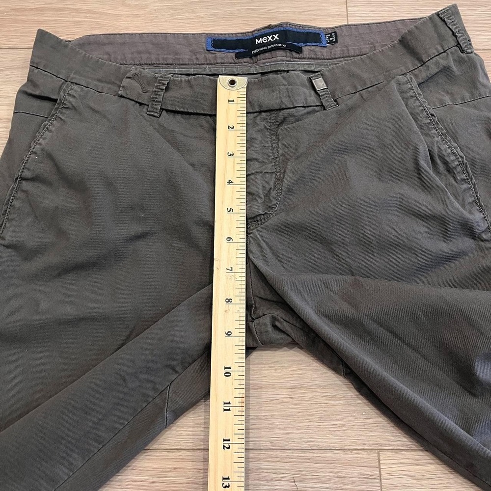 Mexx Brown Cropped Chino Capris Low Rise Women 8 Minimalist Quiet Luxury Indie - Picture 7 of 8